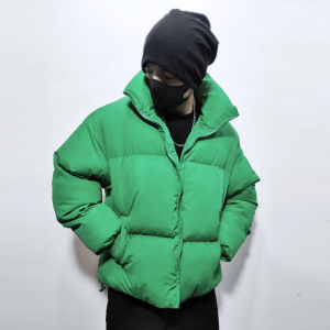 冬季羽绒棉衣外套男韩版潮流纯色立领百搭加厚棉服情侣保暖面包服