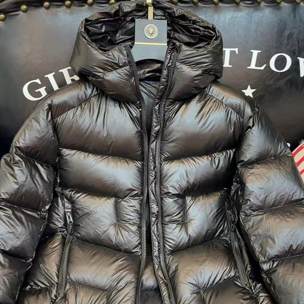 冬季男女情侣同款5000GT户外运动加厚保暖连帽便携式羽绒服外套