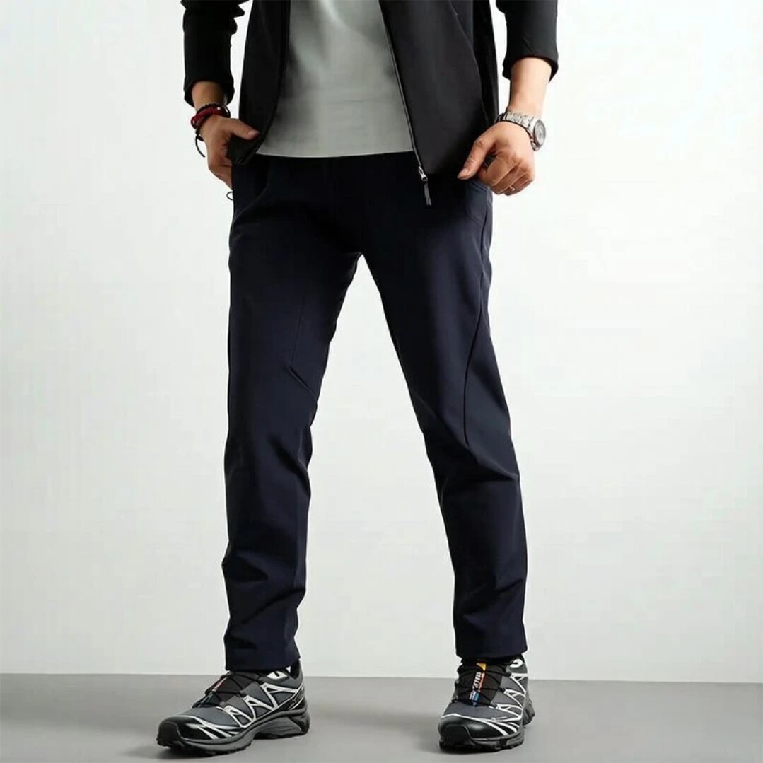 2026春季最新款男士弹力直筒休闲裤百搭户外运动长裤深蓝色