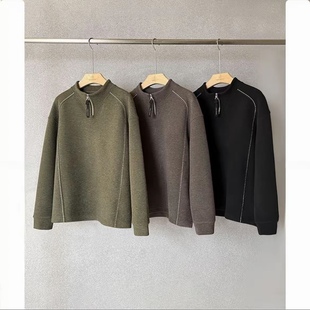 潮流休闲高级感半拉链立领卫衣男士 时尚 痞帅卫衣 新款 25冬季