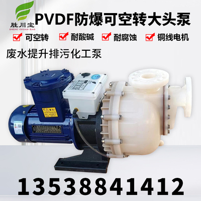 胜川宝铬酸次氯酸钠输送泵CMPFB-40012VBH-SSH-LD防爆PVDF大头泵