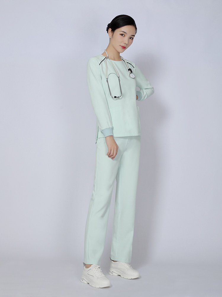 KOREAN-STYLE OPERATING ROOM CLOTHES ISOLATION HAND CLOTHES WOMENS LONG-SLEEVED BRUSH HAND CLOTHES BEAUTY ORAL BEAUTY PET DOCTOR UNIFORMS