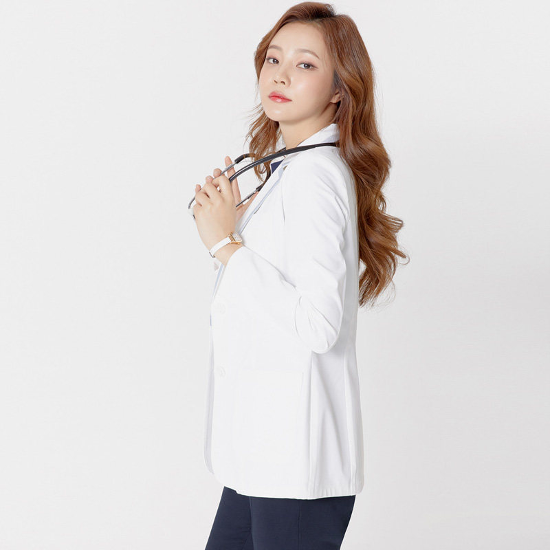 KOREAN VERSION OF WHITE COAT BLAZER PLASTIC SURGERY HOSPITAL BEAUTY CONSULTANT SHOPPING GUIDE DOCTOR OVERALLS PROFESSIONAL SUIT OL