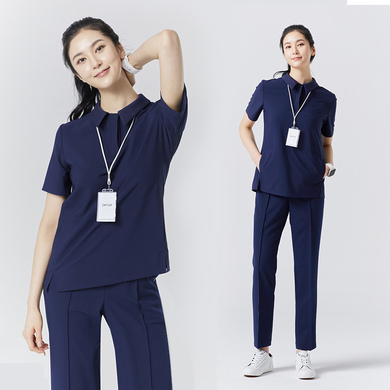 KOREAN PLASTIC SURGERY HOSPITAL OVERALLS SUMMER SHORT SLEEVE BEAUTY SALON TECHNICIAN SLIM ORAL DENTAL CARE CLOTHES FEMALE