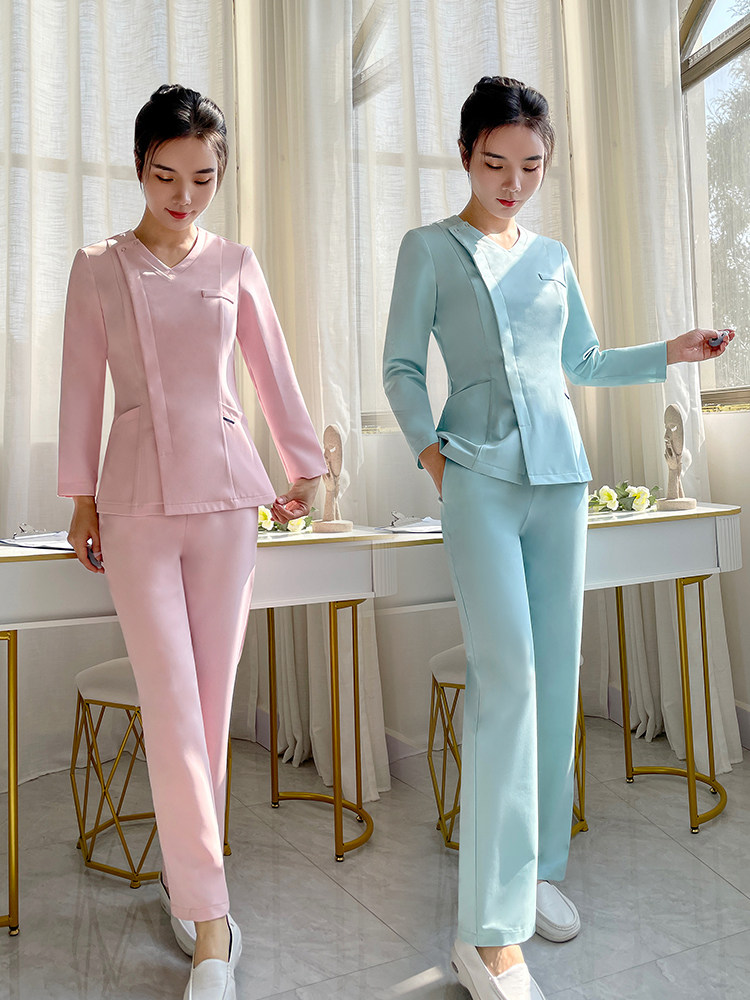 MATERNITY NURSE WORK CLOTHES FEMALE CONFINEMENT CENTER CONFINEMENT NURSE MATERNAL AND CHILD CARE BEAUTY SALON BEAUTICIAN HEALTH HALL MASSAGE LONG SLEEVES