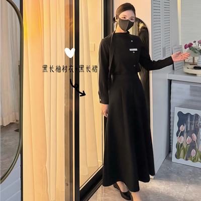 美容会所技师套装韩式衬衣套装