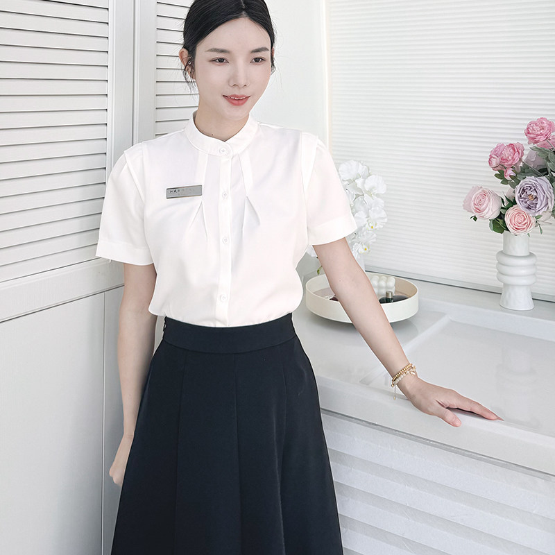 新款酒店美容院高级技师养生馆韩版足疗会所前台美容师工作服夏季