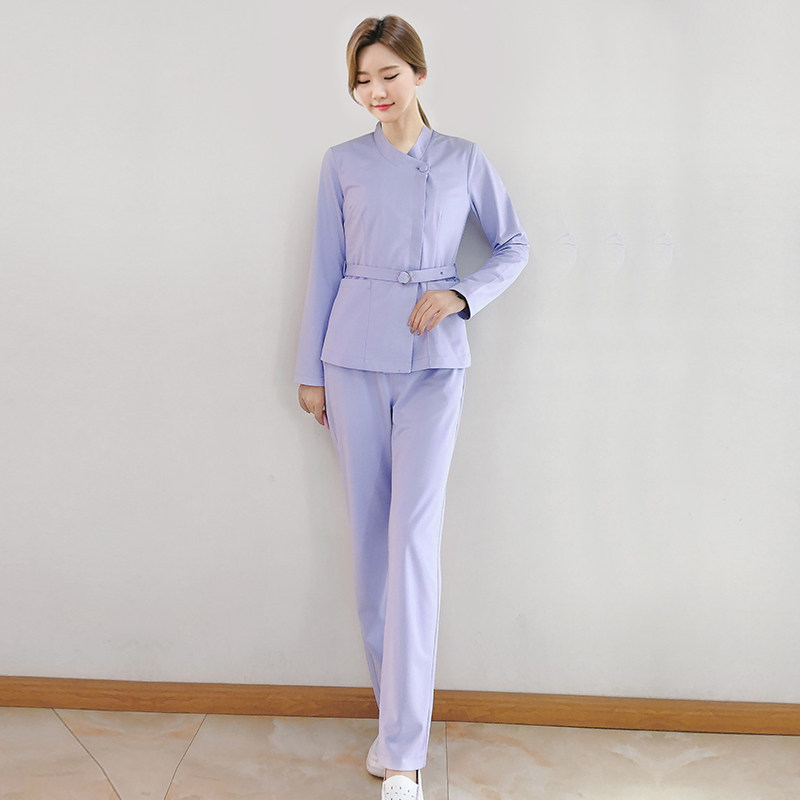 NEW KOREAN VERSION OF AUTUMN AND WINTER SPLIT SUIT HAND WASHING CLOTHES LONG SLEEVE ORAL DENTIST BEAUTY MOTHER AND CHILD CARE WORK CLOTHES