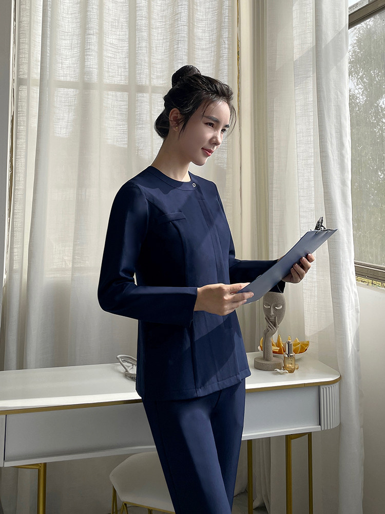 NURSE UNIFORMS SPLIT LONG SLEEVES WOMENS ANTI-STATIC CONFINEMENT NURSES NURSING CLOTHES BEAUTY SALONS DENTISTS AND DENTISTS WORK CLOTHES ARE HIGH-END