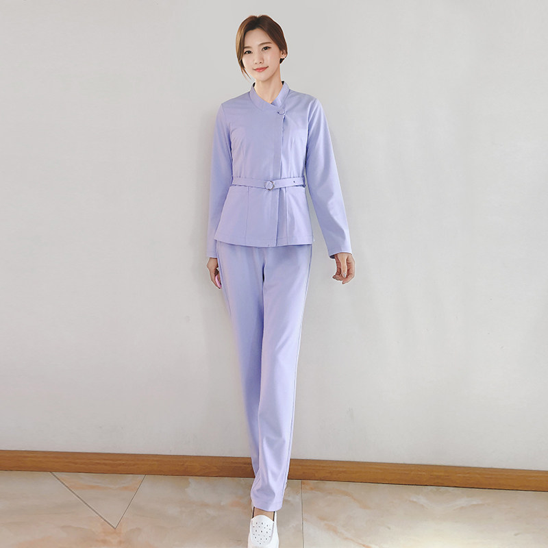 NEW KOREAN VERSION OF AUTUMN AND WINTER SPLIT SUIT HAND WASHING CLOTHES LONG SLEEVE ORAL DENTIST BEAUTY MOTHER AND CHILD CARE WORK CLOTHES