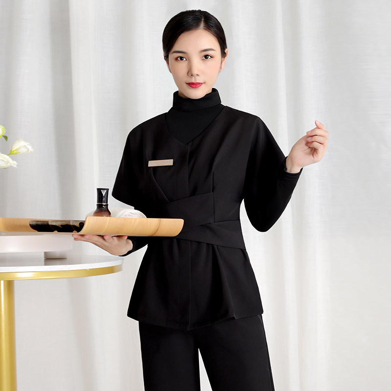新品美容师美容院足浴养生会所spa高端气质按摩技师工作服女套装