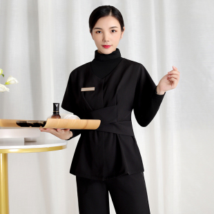 新品 美容师美容院足浴养生会所spa高端气质按摩技师工作服女套装