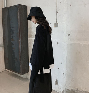 8217P65 卫衣宽松破洞小众春夏新款麻棉K108图片