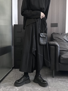 3066P75暗黑不规则设计款半身裙女图片