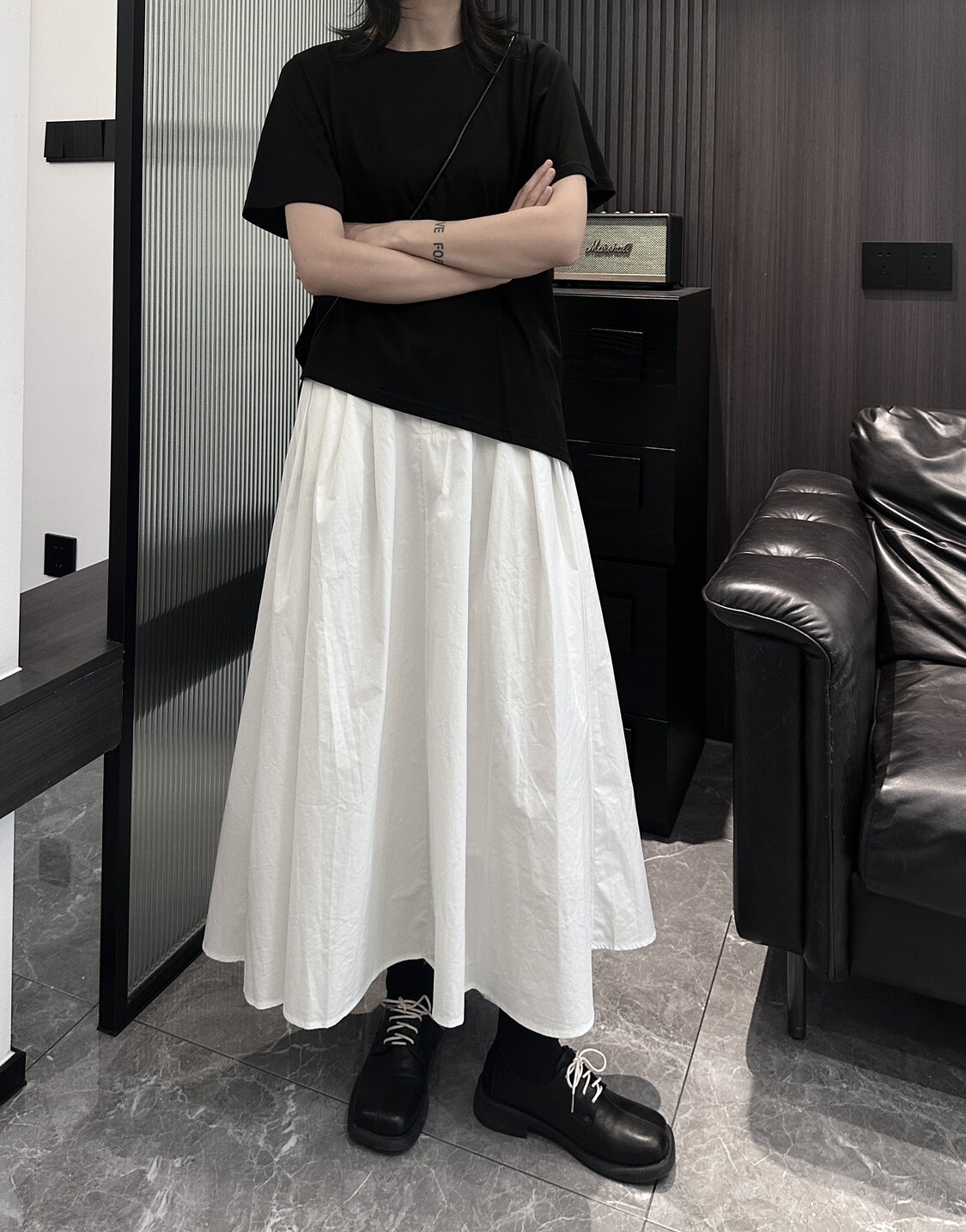 3078P75暗黑设计款半身裙女长款,女装半身裙,钱塘801（原钱塘901）