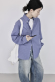 25033P格子衬衫女长袖宽松休闲，女装衬衫，钱塘801（原钱塘901）