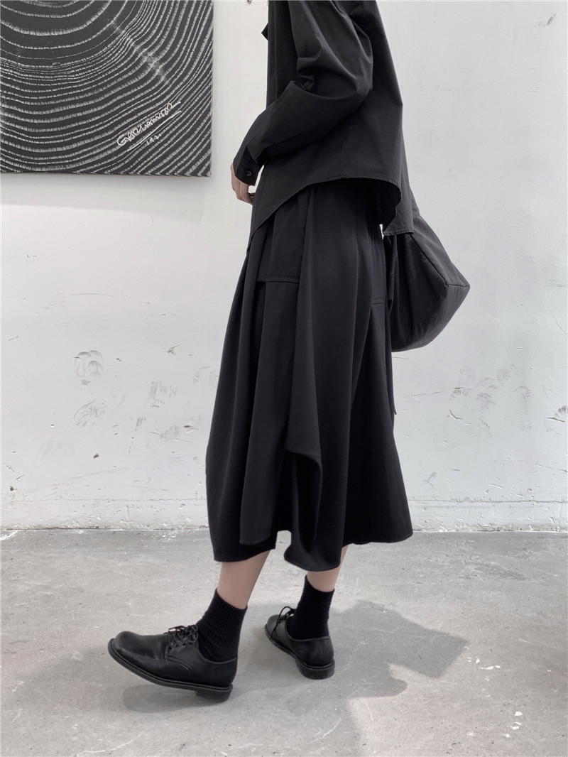 8225-1P75暗黑半身裙秋季新款秋季黑色,女装半身裙,钱塘801（原钱塘901）