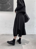 8225-1P75暗黑半身裙秋季新款秋季黑色，女装半身裙，钱塘801（原钱塘901）