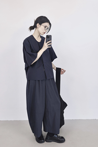 11933P休闲裤女花苞裤宽松显瘦图片