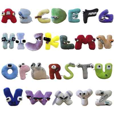 Alphabet Lore字母传说字母毛绒玩具抱枕字母公仔
