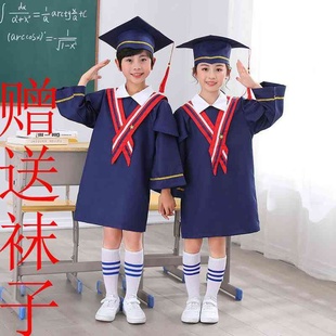 拍照礼服小学生毕业季 儿童博士服幼儿园学士服套装 服装 男女毕业照