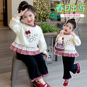 2026新款 B孩子宝宝 湖州类针织料可开裆套装 女童春季 儿童春秋装