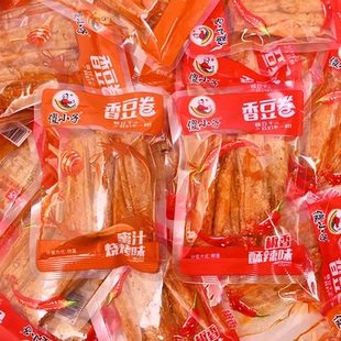 傻小子香豆卷香辣薄豆干辣条麻辣零食大辣片豆皮小吃休闲食品辣味