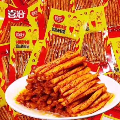 喜洽中国素牛筋辣条小包装网红辣条8090儿时怀旧休闲零食麻辣