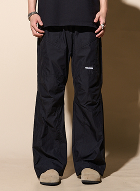 LOADMIND软壳冲锋美式工装裤子男休闲宽松直筒机能登山速干潮防水