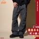 工装 裤 休闲复古裤 LOADMIND水洗做旧美式 子男宽松直筒多口袋长裤 潮