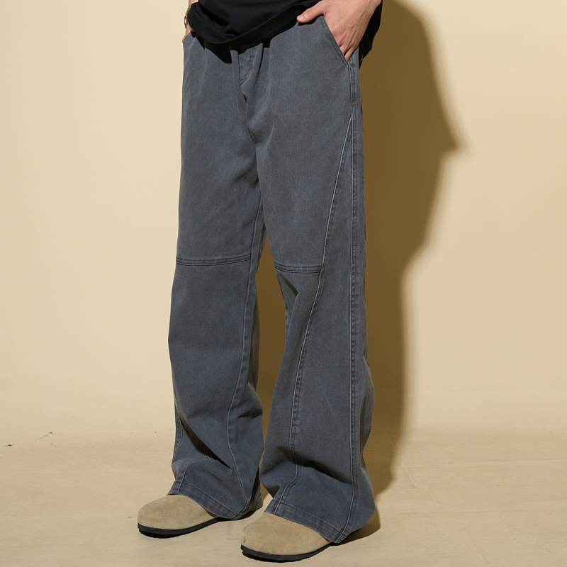 美式工装男宽松直筒长裤cleanfit