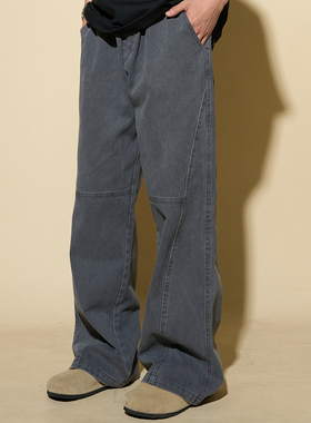  LOADMIND冬美式弯刀工装休闲裤男宽松直筒阔腿长裤复古cleanfit