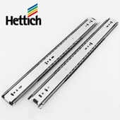海蒂诗hettich无阻尼抽屉轨道 三节轨道橱柜导轨滑道静音衣柜滑轨