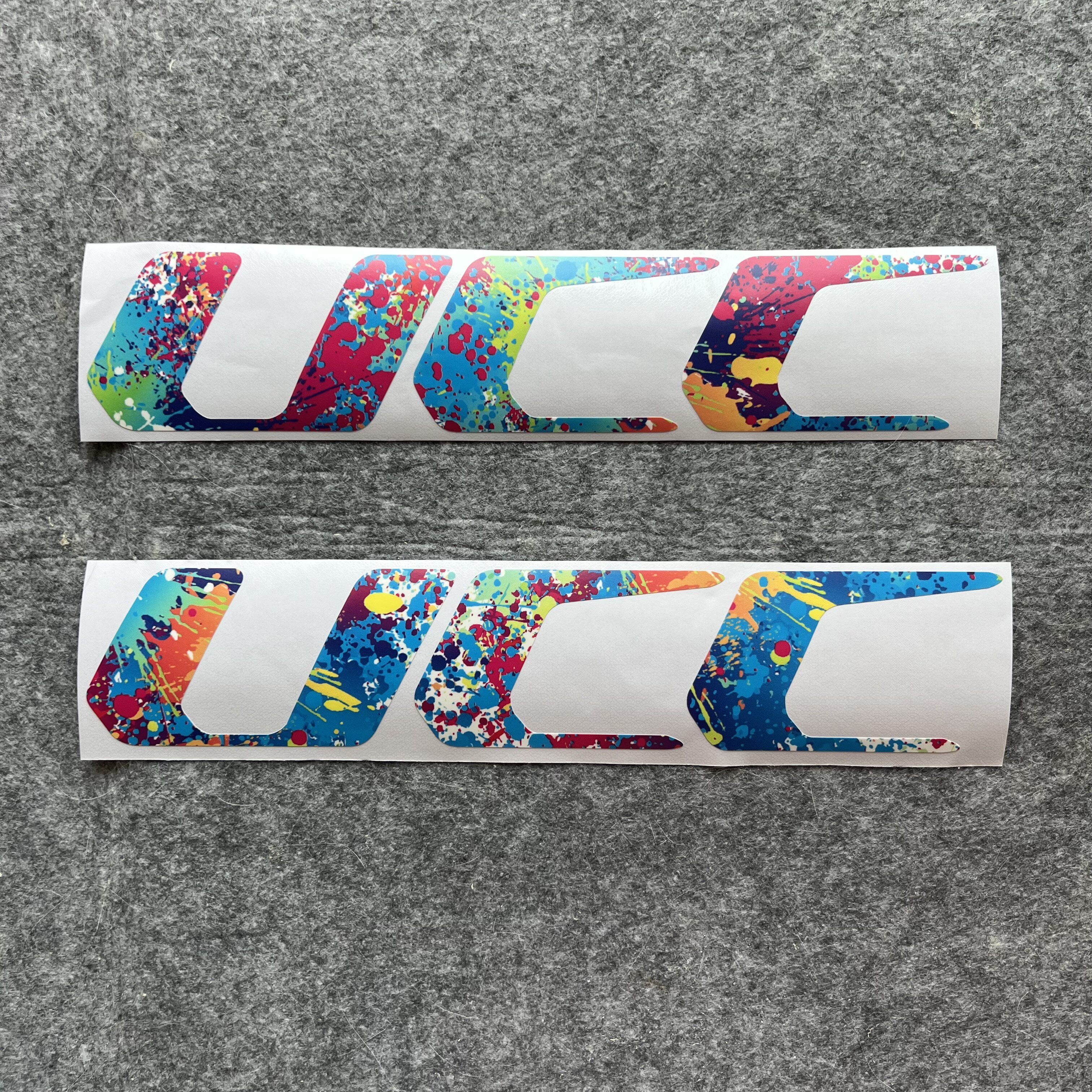 UCC 글로벌 도로 자전거 산악 자전거 프레임 자동차 로고 로고 커버 색상 변경 장식 미화 스티커 코팅 방수