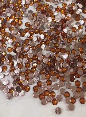 施华1202血橙平底圆钻玫瑰金烫底耳钉美甲钻饰品钻饰JN美饰