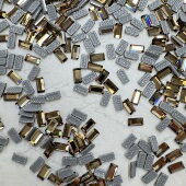 新款 施家华子246浅黄水晶深香槟平底异形整合min马眼三角水滴扇形