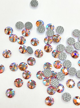 捷克宝仕奥莎烫圆70020AB浅玫红AB爆款耳钉平底钻diy美甲饰品配饰