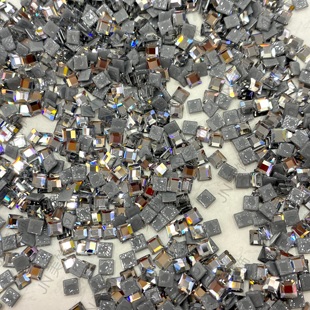 2400小方3mm异型钻进口施甲烫底平钻美甲满钻指尖mini款 白色方钻