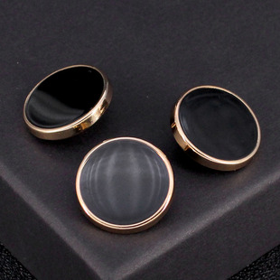 KOUCIY圆形平面纽扣黑色扣子简约百搭毛衣手缝扣西装 饰扣 外套装