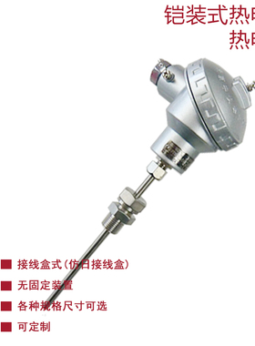 铠装热电偶WZPK-321 323 324 325 326 328铠装热电阻PT100铂电阻