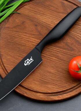 米卡乐不锈钢黑色水果刀家用厨房切水果削皮瓜果刀小刀具便携锋利