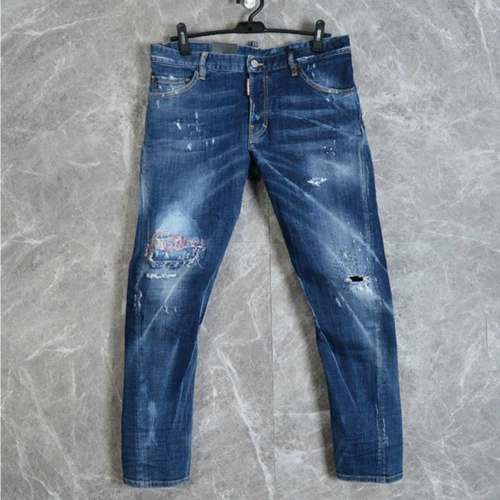 Dsquared2 D2 Sexy Twis Мужские облегающие укороченные джинсы скинни стрейч S74LB0089