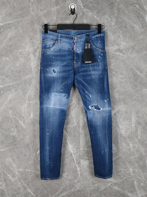 Dsquared2水洗修身弹力牛仔裤