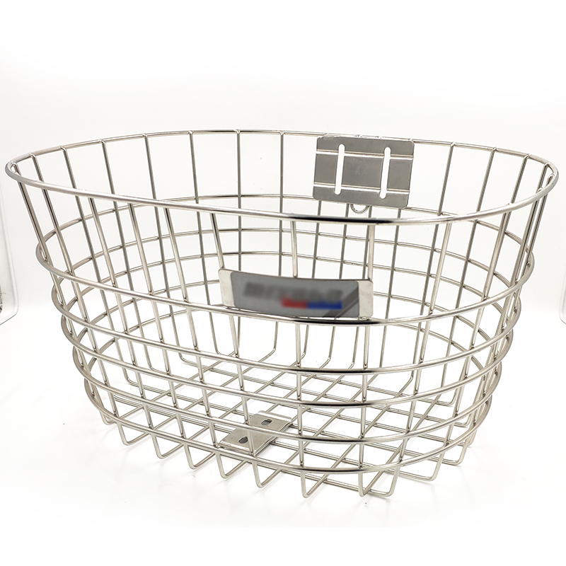 不锈钢车筐，适合带灯架的自行车/电动自行车.需要DIY的亲们，请根据具体参数参考自身需要