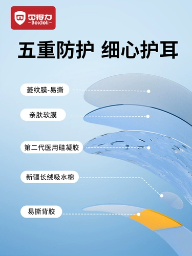 Ушные наклейки, средство детской гигиены для ванны для ушей, детские наушники для новорожденных для мытья головы, беруши, защита ушей