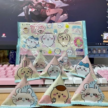 日本进口万代 chiikawa 吉伊卡哇软糖QQ糖10款随机角色水果味糖果