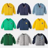 儿童恐龙外套插间袖 韩版 卫衣男童纯棉休闲百搭棒球服 新品 2026秋季