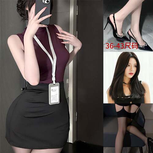 大码200斤性感制服伪娘衣服套装