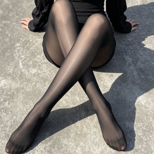 网红黑丝超薄透肤开档伪娘连裤袜