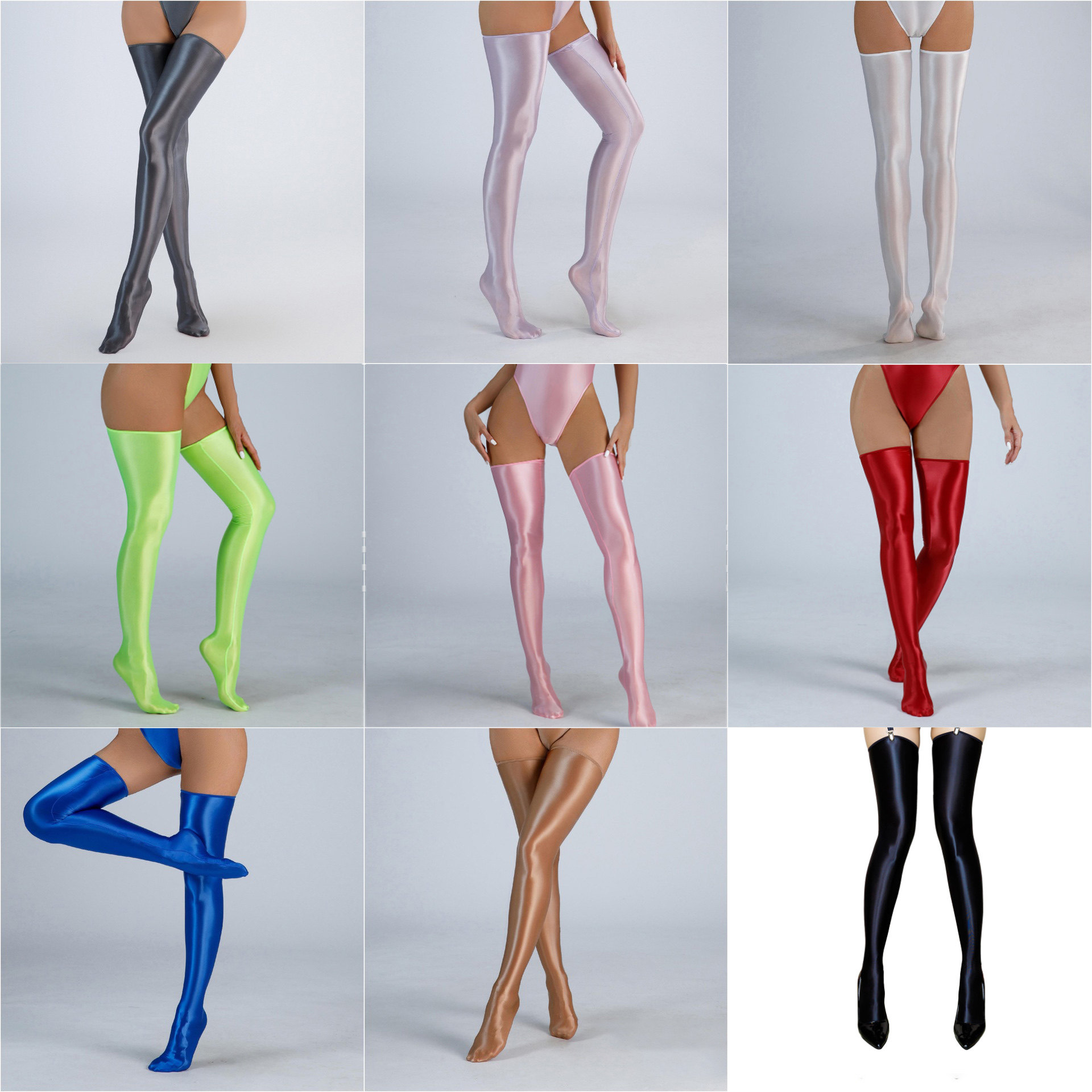 大码性感伪娘丝袜油亮丝滑高弹有光油亮大腿皮袜女装大佬高筒袜